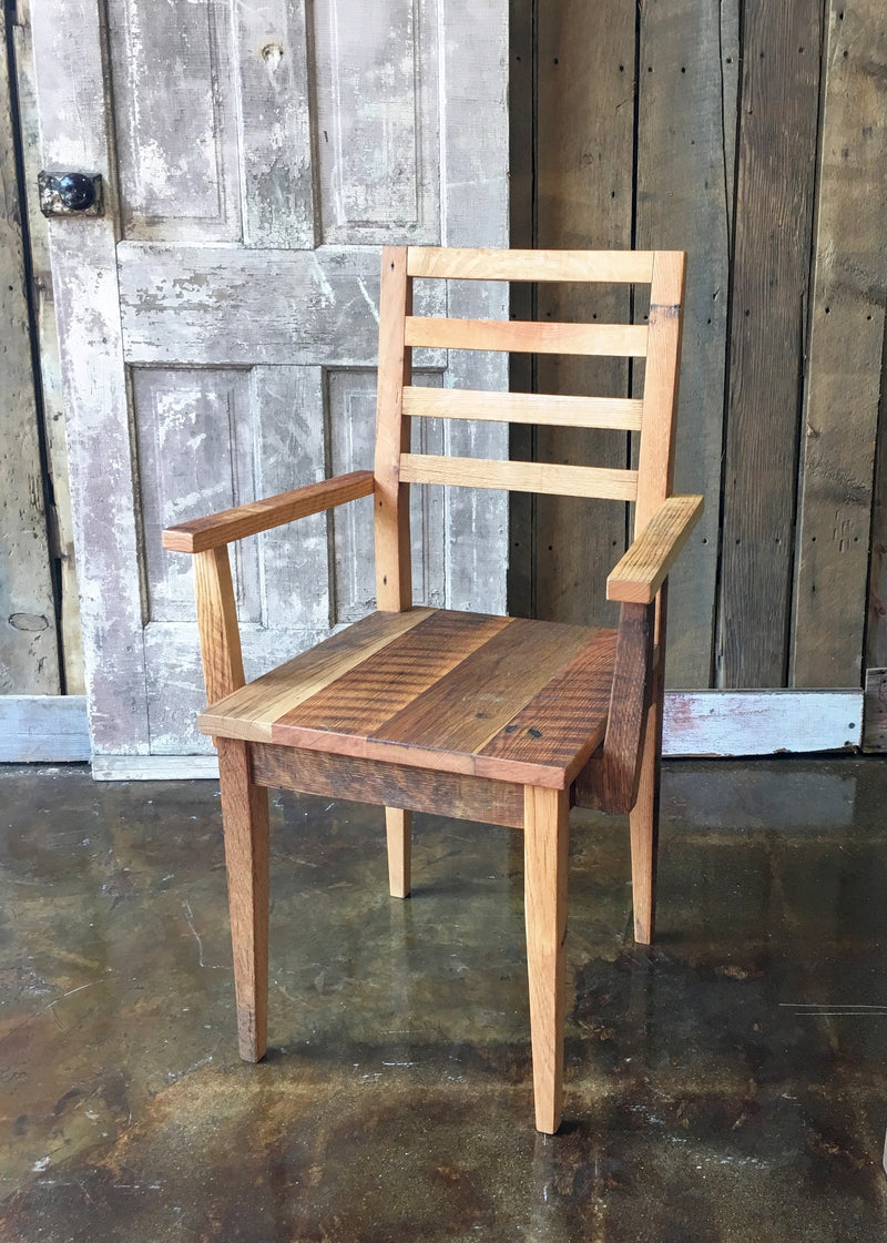 Farmhouse Wood Dining Chair With Arm Rests – What WE Make