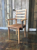Farmhouse Wood Dining Chair - With Arm Rests