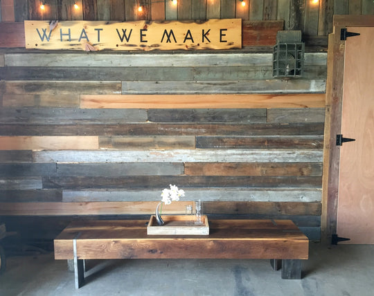 Modern Reclaimed Wood Entryway Bench