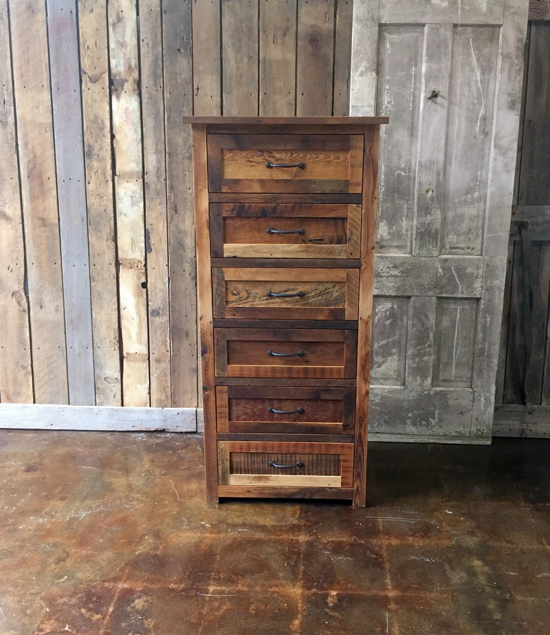Tall Rustic Wood Dresser