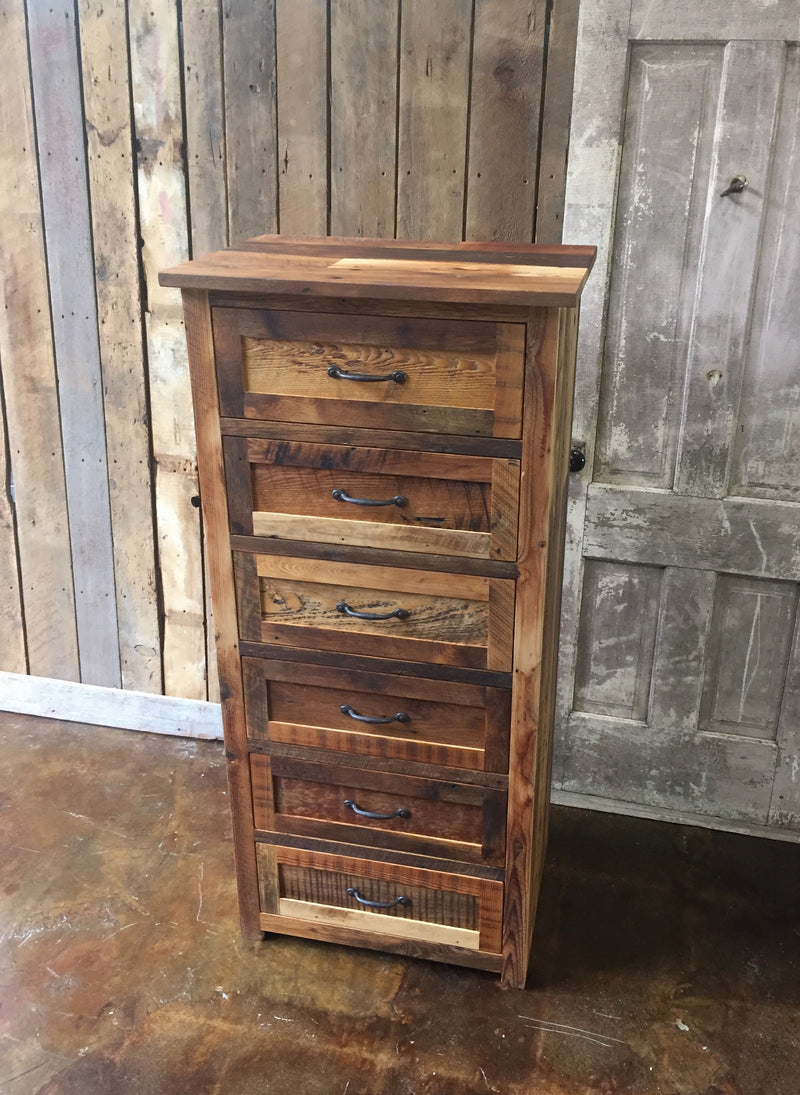 Tall Rustic Wood Dresser