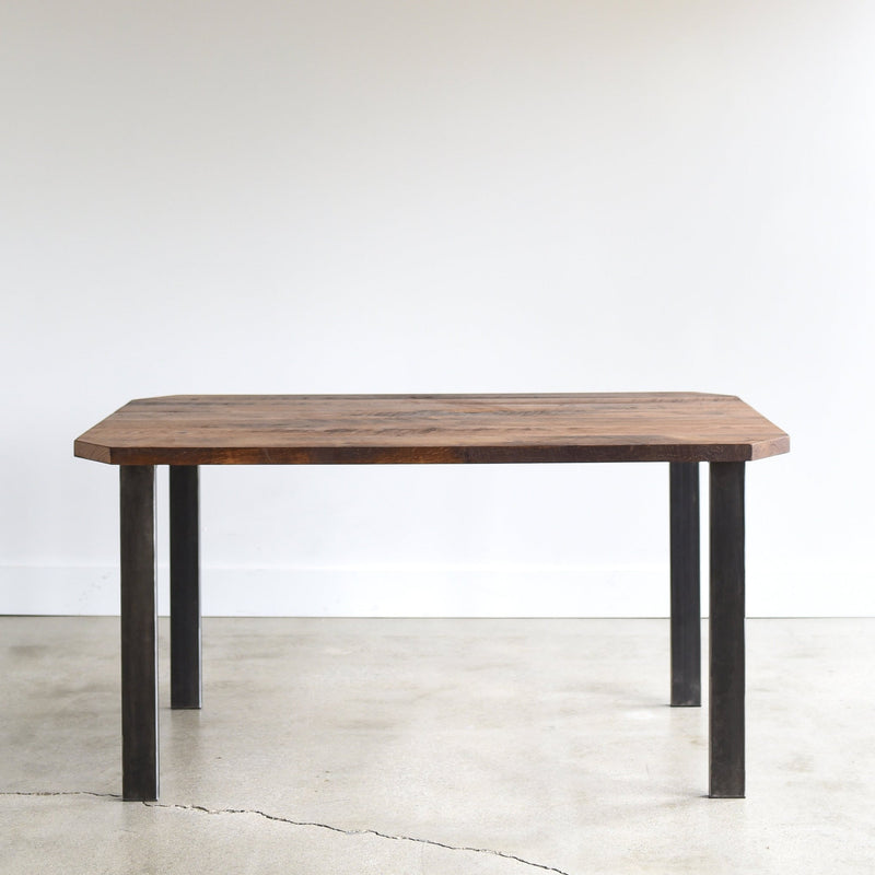 Clipped Corners Post Leg Dining Table
