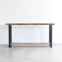Quick Ship Industrial Modern Console Table with Lower Shelf
