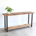 Quick Ship Industrial Modern Console Table with Lower Shelf