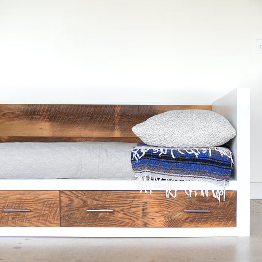 White + Reclaimed Wood Daybed