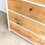 Tall White + Wood 5 Drawer Dresser