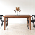 Plank Tapered Leg Dining Table Featured with our in Blackened Oak
