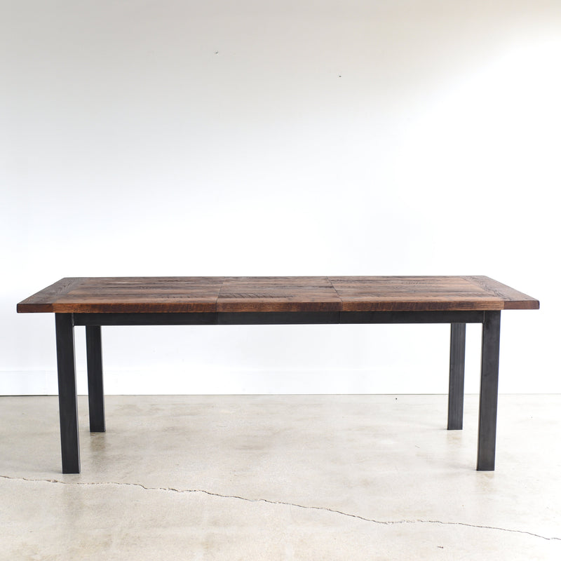 Extendable Metal Table Steel Frame Extendable Dining Table – What WE Make