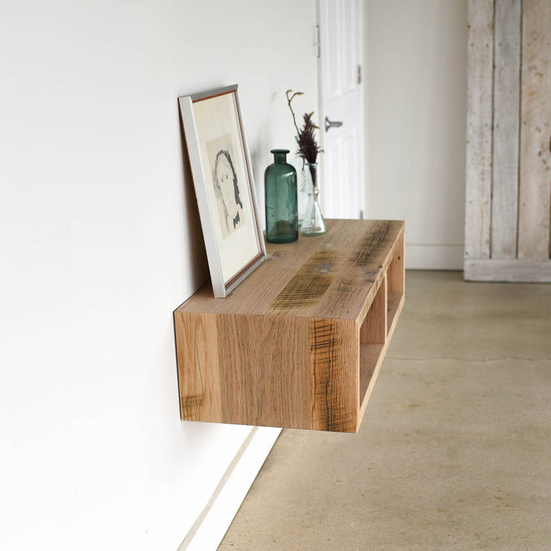 Floating Wood Media Console – What WE Make