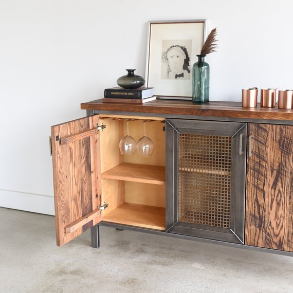 Rustic Reclaimed Wood Storage Cabinet