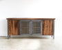 Rustic Steel Door Storage Cabinet / 4-Door