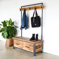 Industrial Wood Hall Tree