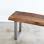Pictured in Reclaimed Oak/ Clear &amp; Silver Metal
