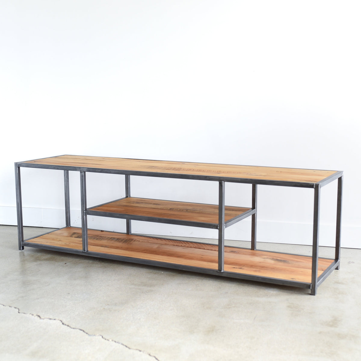 Steel + Wood Open Media Console What WE Make
