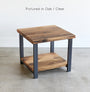 Rustic Reclaimed Wood Side Table / Lower Shelf