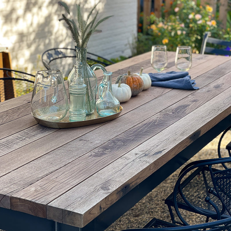 Steel Frame Outdoor Dining Table – What WE Make
