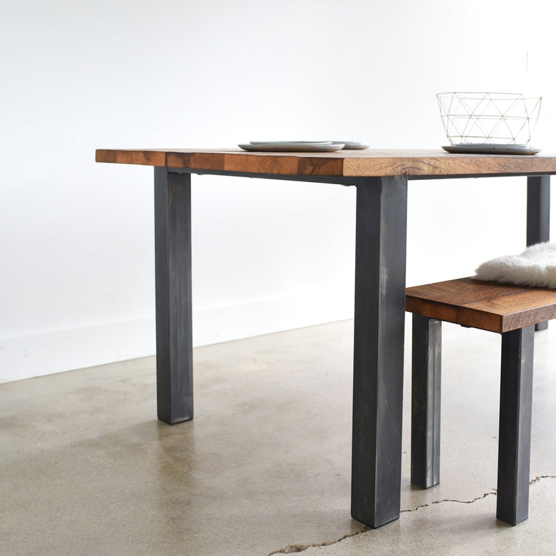 Post Leg Table Quick Ship Industrial Post Leg Dining Table – What WE Make