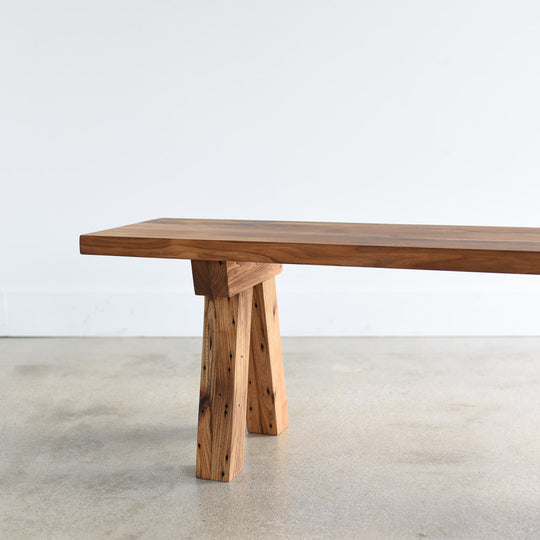 Trestle Wood Bench