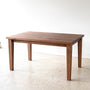 Pictured in Walnut / Clear Finish, Plank Tapered Leg Dining Table Handcrafted in Reclaimed Oak / Walnut Finish