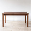Extendable Tapered Leg Dining Table Handmade in Walnut / Clear