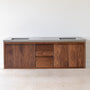 60&quot; Modern Floating Wood Vanity / Double Sink