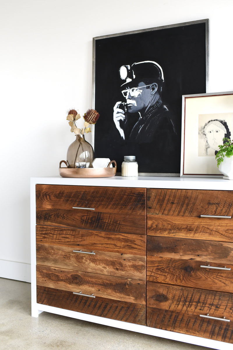 White + Wood 6-Drawer Dresser / Textured - What WE Make White + Wood 6-Drawer Dresser / Textured - What WE Make