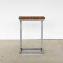 Wide Wood + Steel C-Table