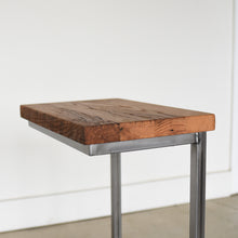 Wide Wood + Steel C-Table