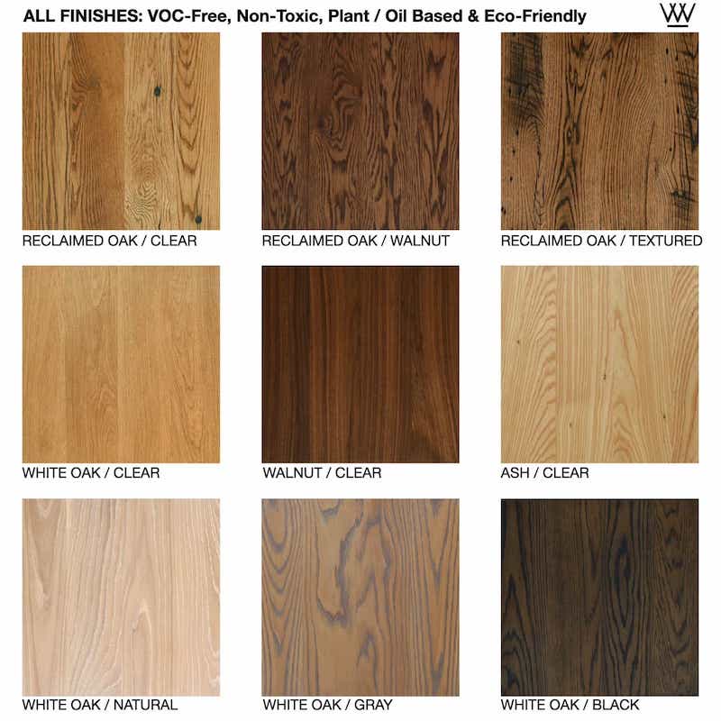 What WE Make wood furniture swatches